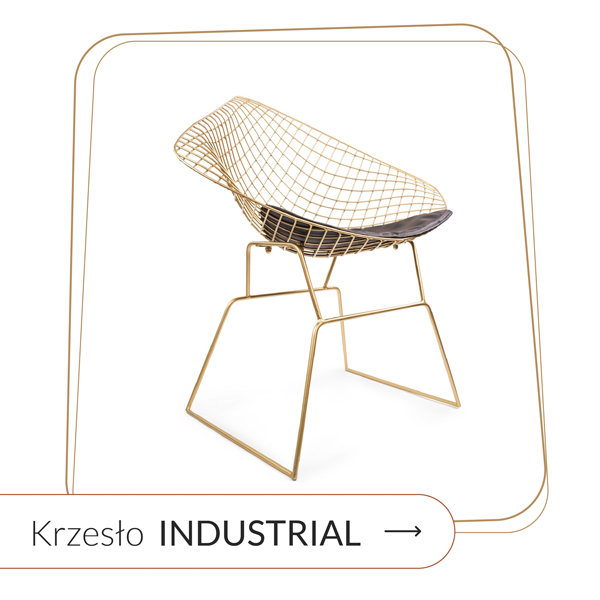 krzesło metalowe industrialne