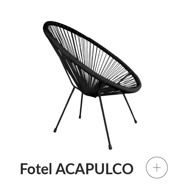 Fotel acapulco czarny